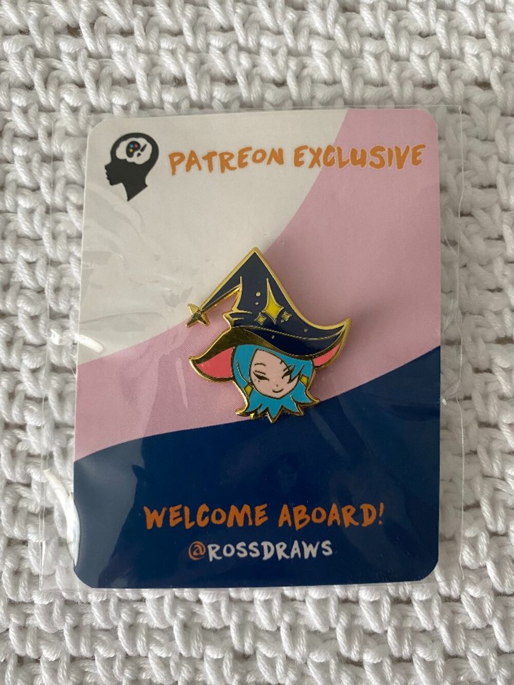 RossDraws (Ross Tran) Witch Patreon Exclusive "Welcome Abroad" Enamel Pin